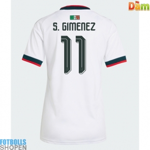 Billiga Mexiko Santiago Gimenez #11 Bortatröja Dam VM 2026 Kortärmad